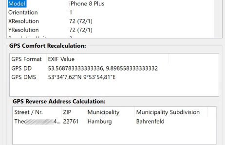 Recalculate GPS to address